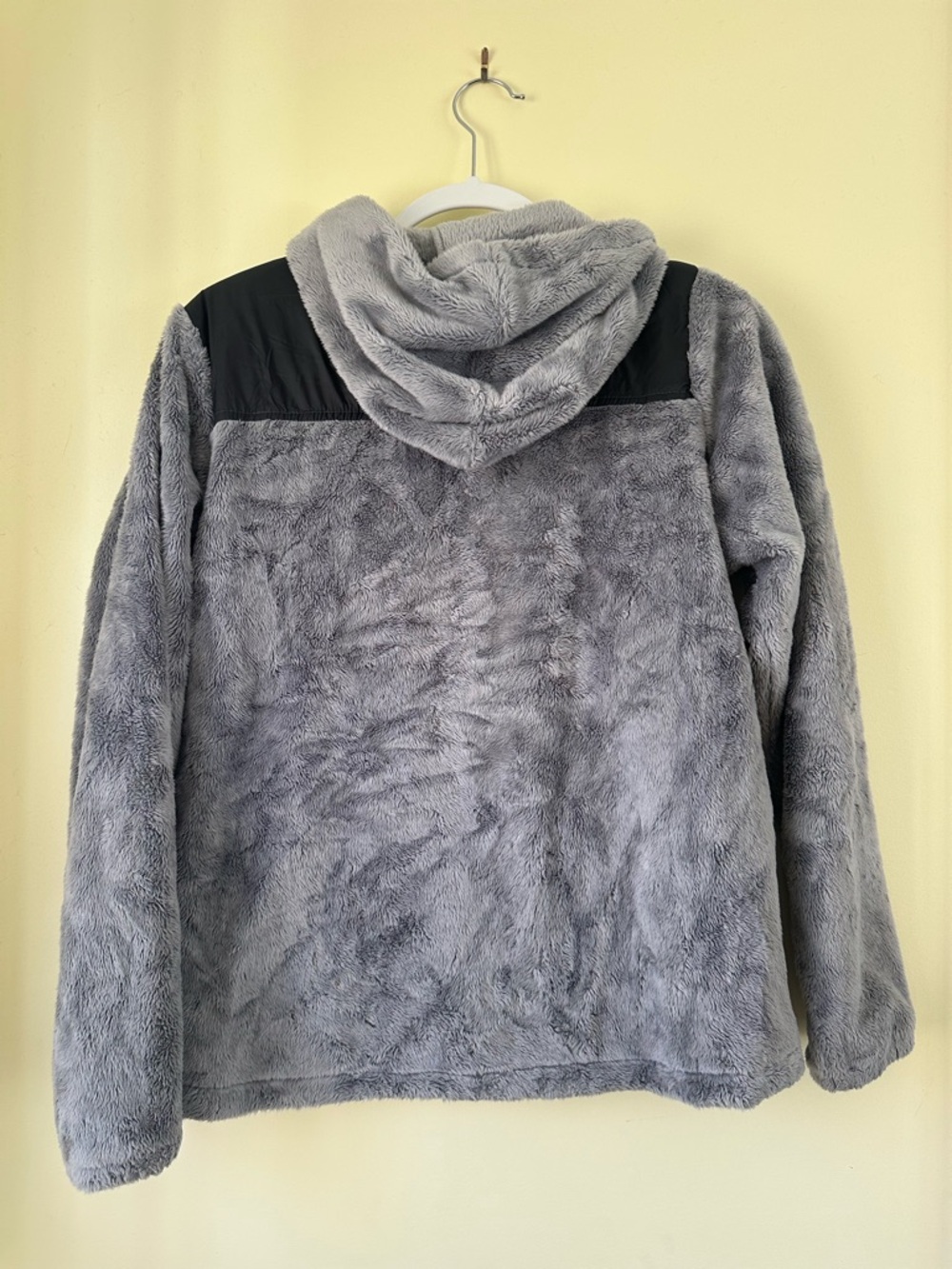 The North Face Gray and Black Fleece Hooded Jacket - Picture 4 of 9
